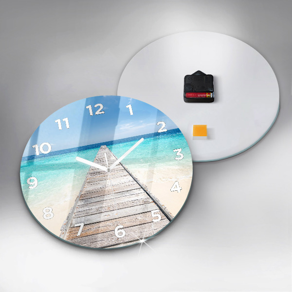 Reloj de pared redondo Isla tropical