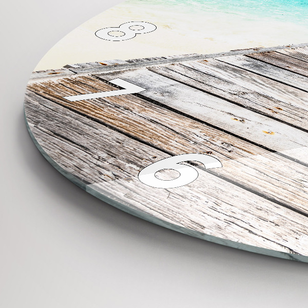 Reloj de pared redondo Isla tropical