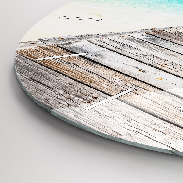 Reloj de pared redondo Isla tropical