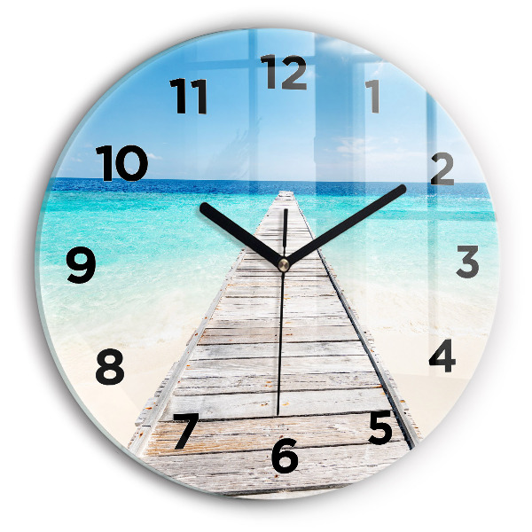 Reloj de pared redondo Isla tropical