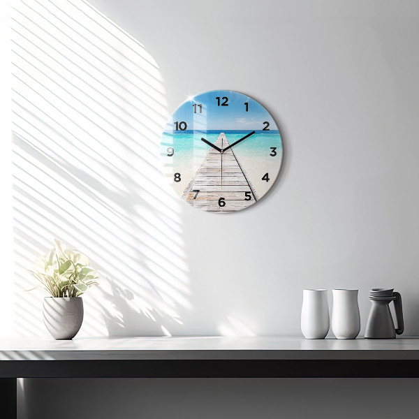 Reloj de pared redondo Isla tropical