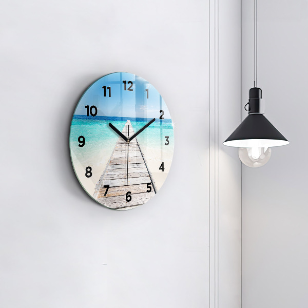 Reloj de pared redondo Isla tropical