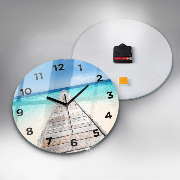 Reloj de pared redondo Isla tropical