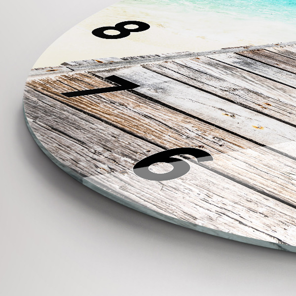 Reloj de pared redondo Isla tropical
