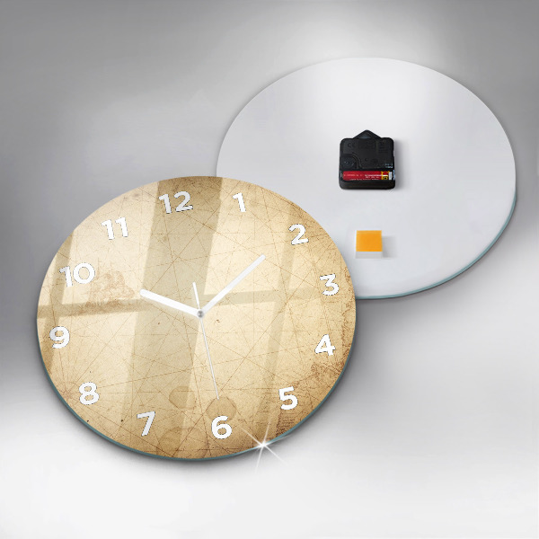 Reloj de pared redondo Viejo mapa del mundo