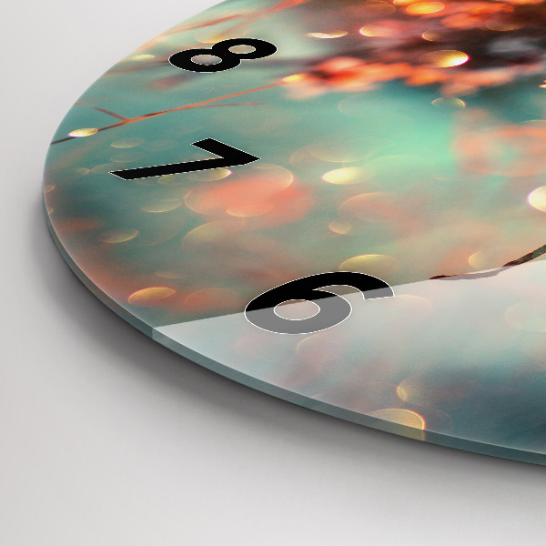 Reloj redondo pared Flores de primavera