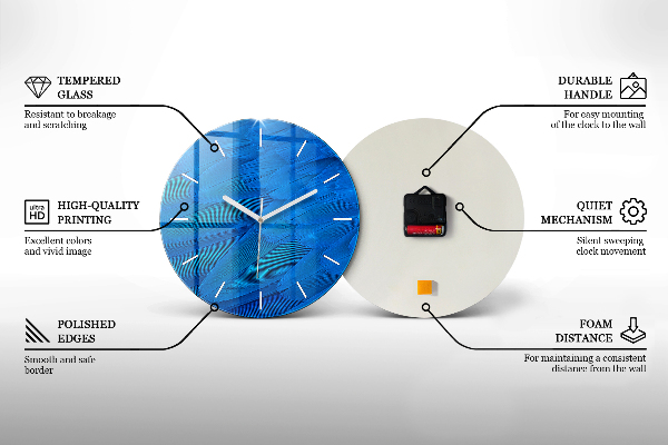 Reloj de cristal redondo Inscripción de una casa