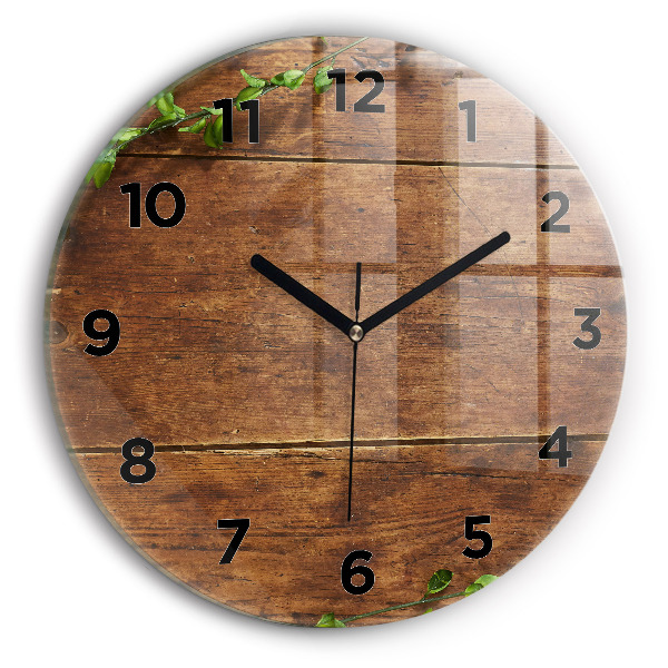 Reloj de pared redondo Madera rústica
