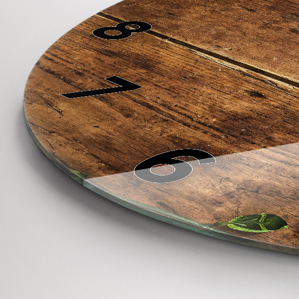 Reloj de pared redondo Madera rústica