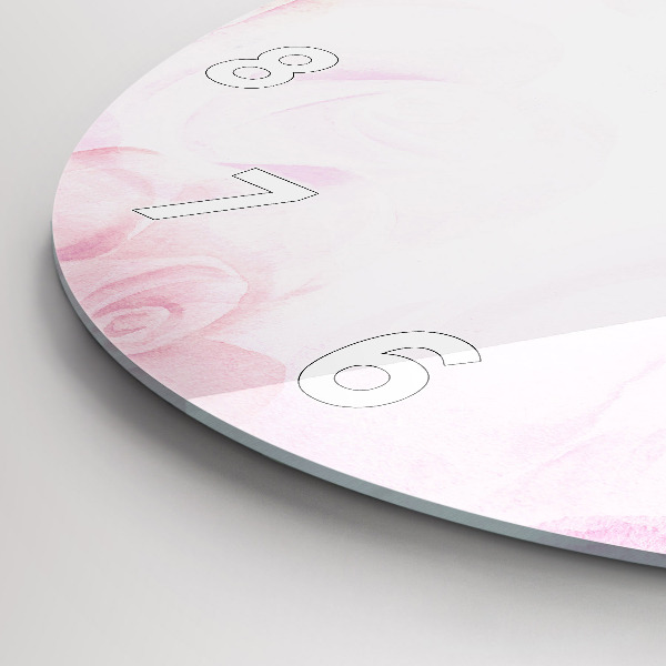 Reloj redondo pared Rosas abstractas