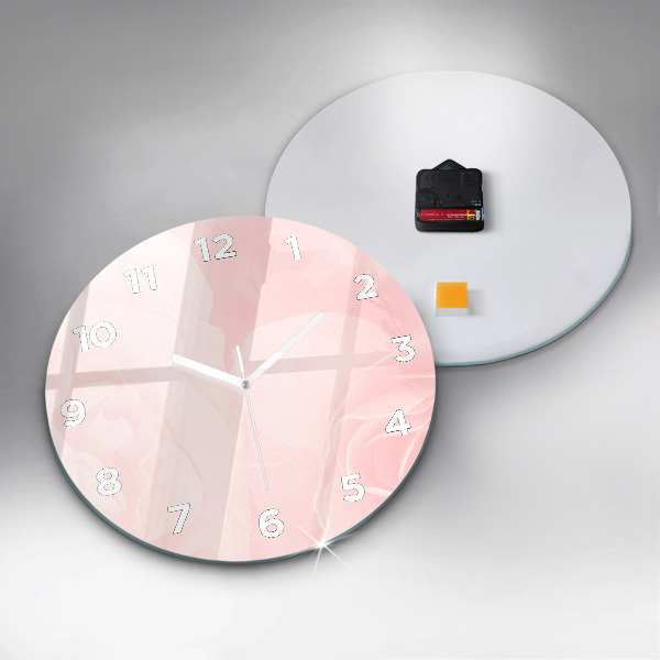 Reloj de pared redondo Rosas en flor