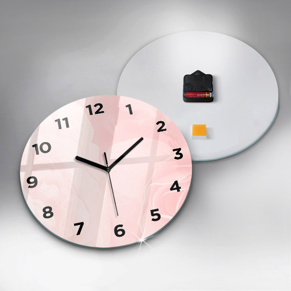 Reloj de pared redondo Rosas en flor