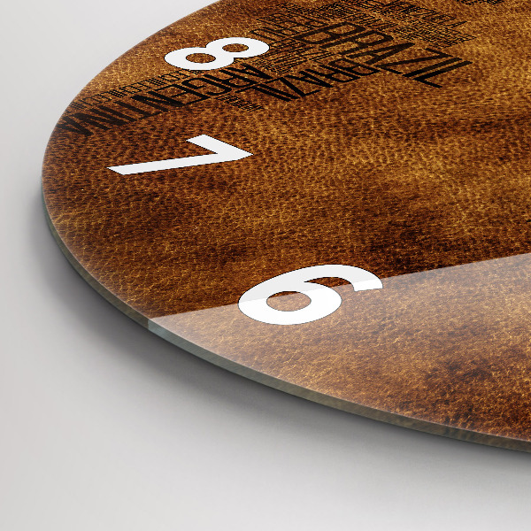 Reloj redondo pared Mapa con nombres de países