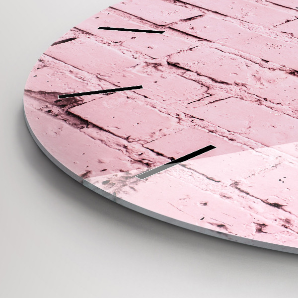 Reloj de cristal redondo Pared de ladrillos