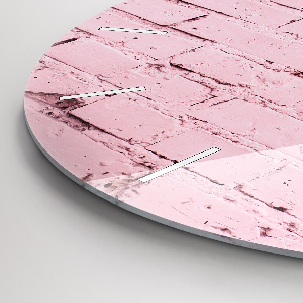 Reloj de cristal redondo Pared de ladrillos