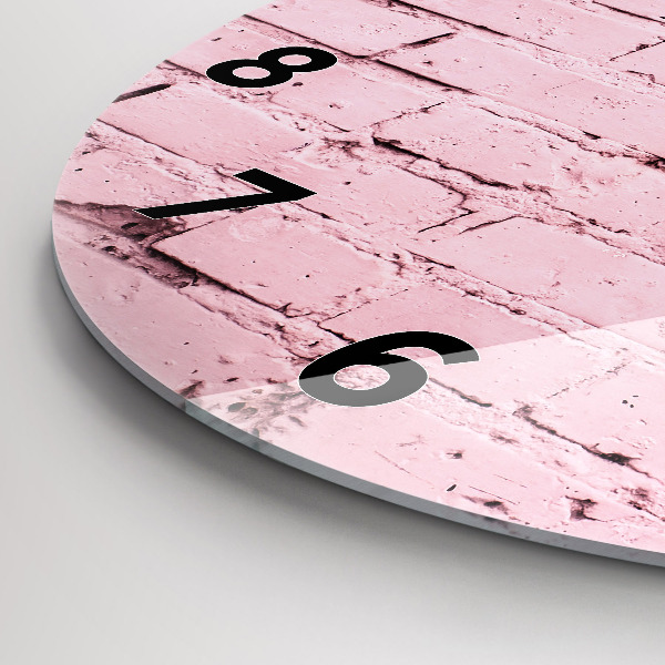 Reloj de cristal redondo Pared de ladrillos