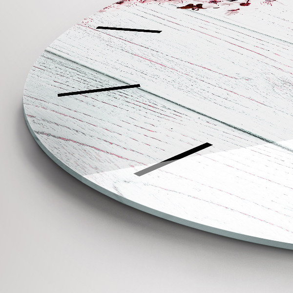 Reloj de cristal redondo Flores de primavera