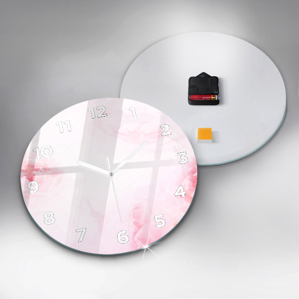 Reloj de cristal redondo Flores en flor