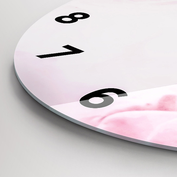 Reloj de cristal redondo Flores en flor