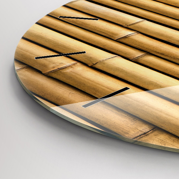 Reloj de pared redondo Palos de bambú