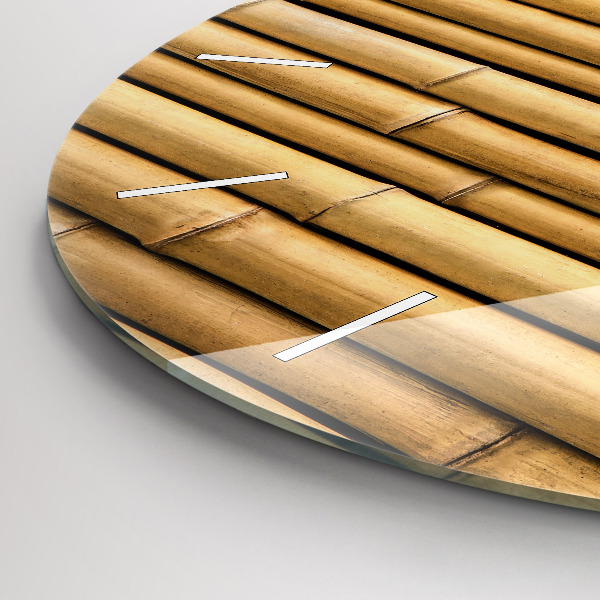 Reloj de pared redondo Palos de bambú