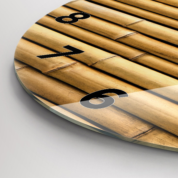 Reloj de pared redondo Palos de bambú