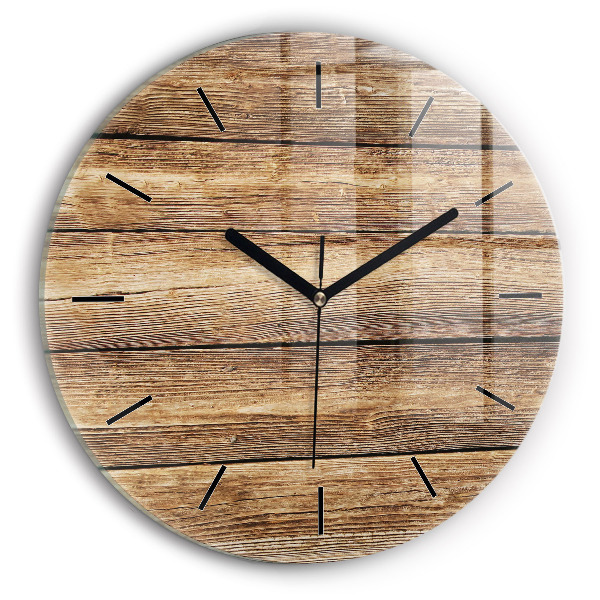 Reloj redondo pared Tablas de madera