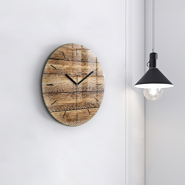 Reloj redondo pared Tablas de madera