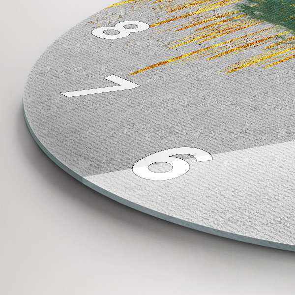 Reloj de cristal redondo Motivo decorativo