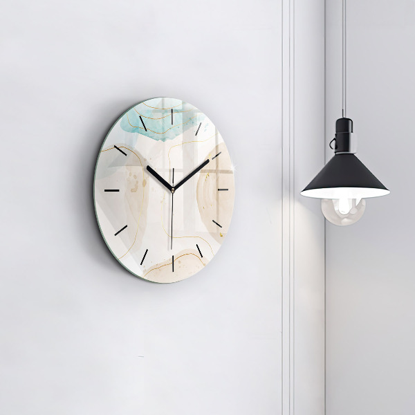 Reloj de pared redondo Manchas de acuarela