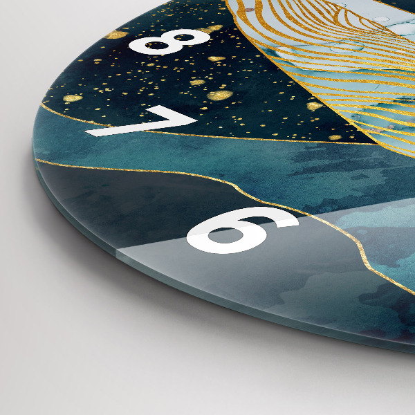 Reloj de pared redondo Ballena abstracta