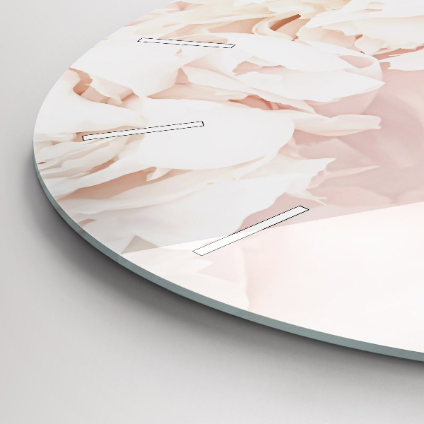 Reloj redondo pared Flores de peonía