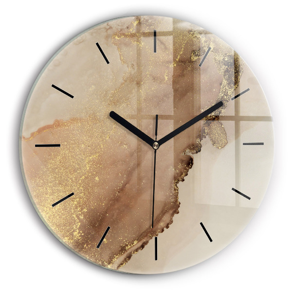 Reloj de pared redondo Arte moderno beige