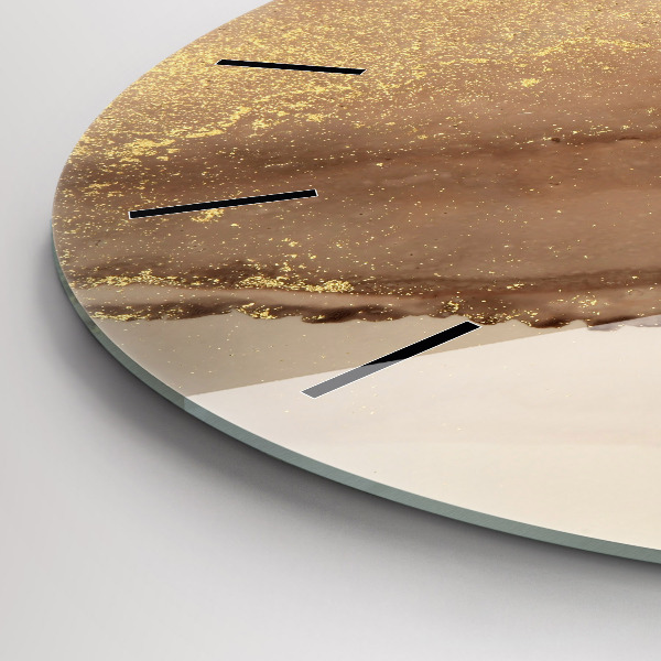 Reloj de pared redondo Arte moderno beige