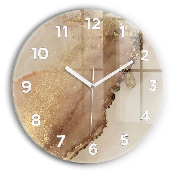 Reloj de pared redondo Arte moderno beige