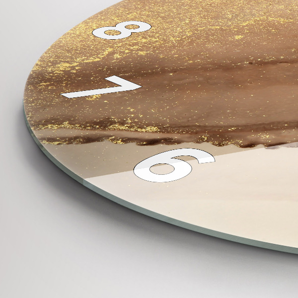 Reloj de pared redondo Arte moderno beige