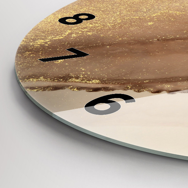 Reloj de pared redondo Arte moderno beige