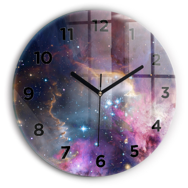 Reloj redondo pared Galaxia y estrellas