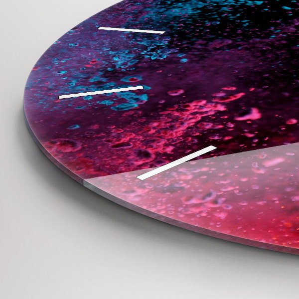 Reloj de cristal redondo Explosión de colores