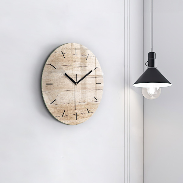 Reloj de pared redondo Textura de madera