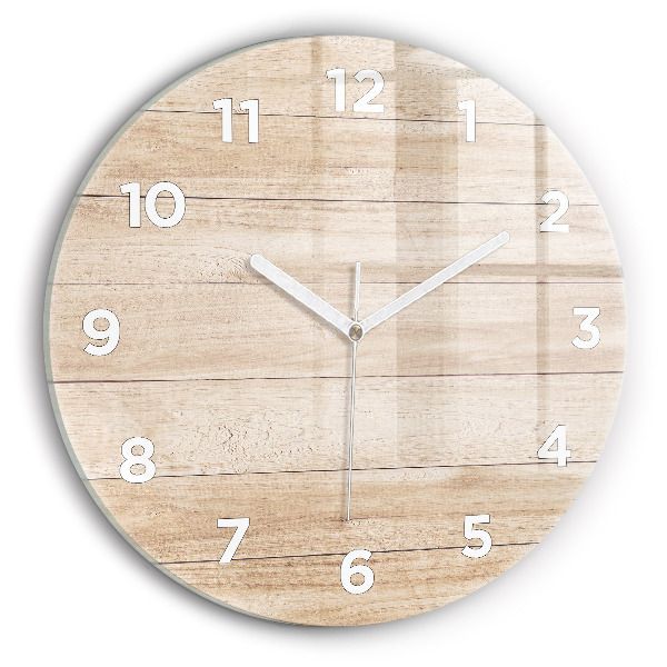 Reloj de pared redondo Textura de madera