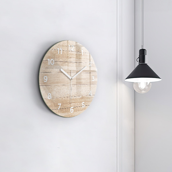 Reloj de pared redondo Textura de madera