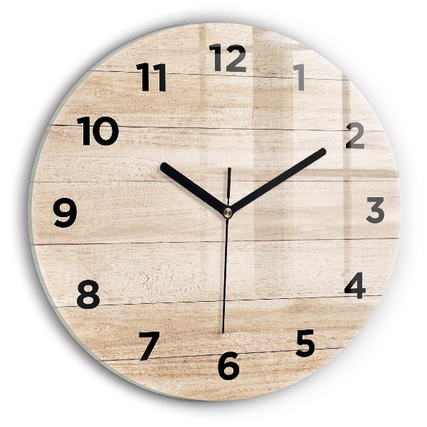 Reloj de pared redondo Textura de madera