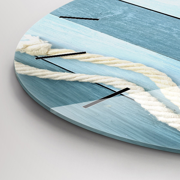 Reloj de pared redondo Rayas y conchas marinas