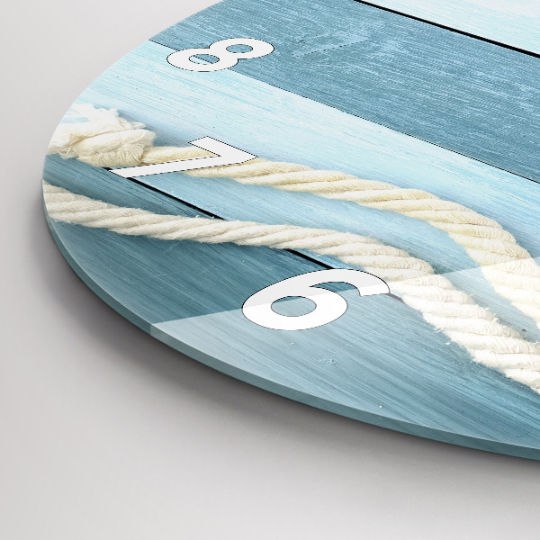 Reloj de pared redondo Rayas y conchas marinas