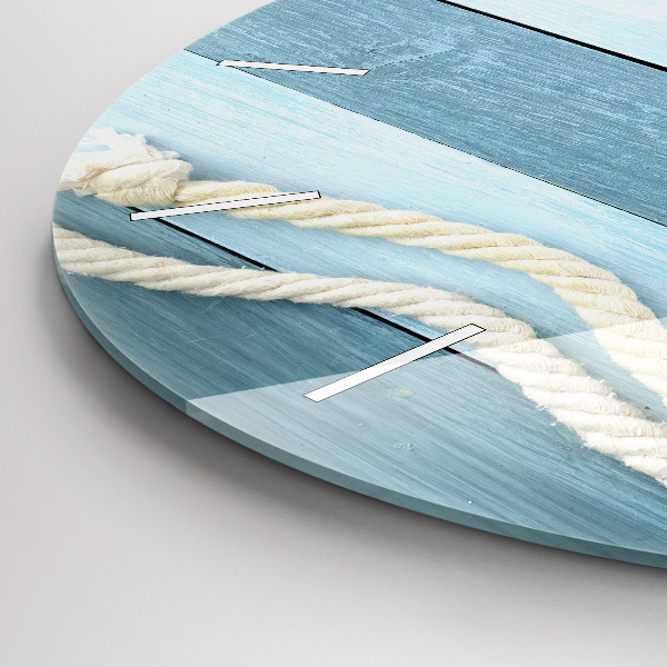 Reloj de pared redondo Rayas y conchas marinas