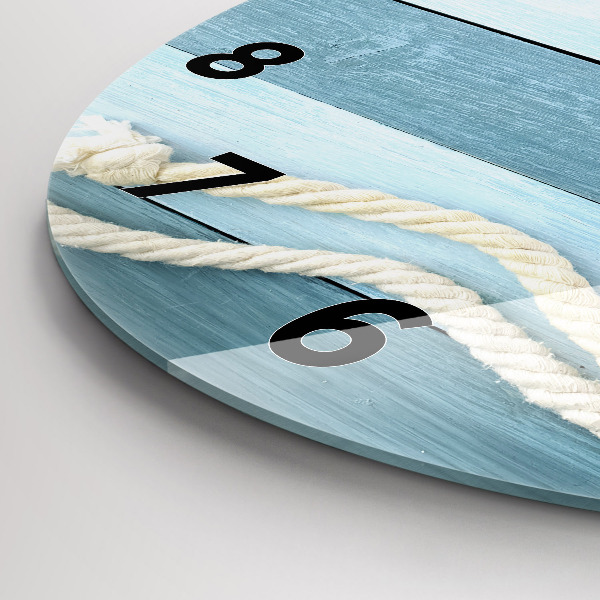 Reloj de pared redondo Rayas y conchas marinas