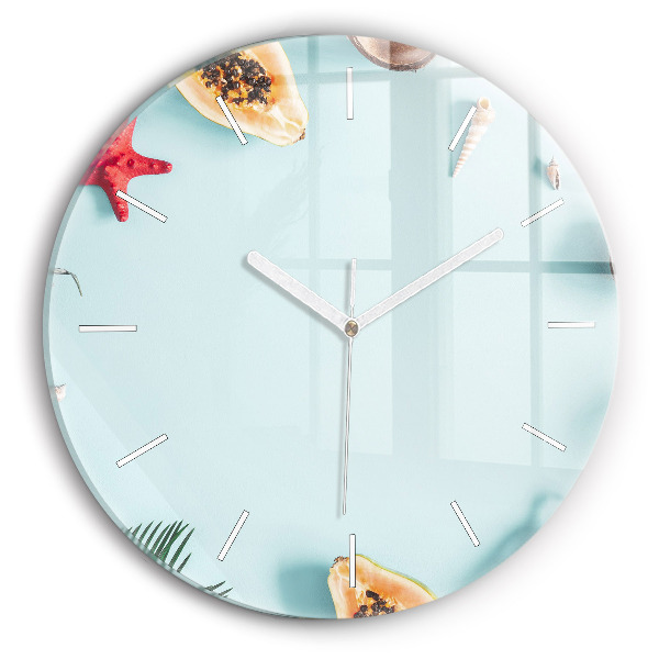 Reloj de pared redondo Composición de verano