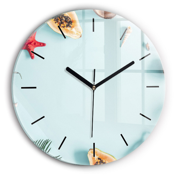 Reloj de pared redondo Composición de verano