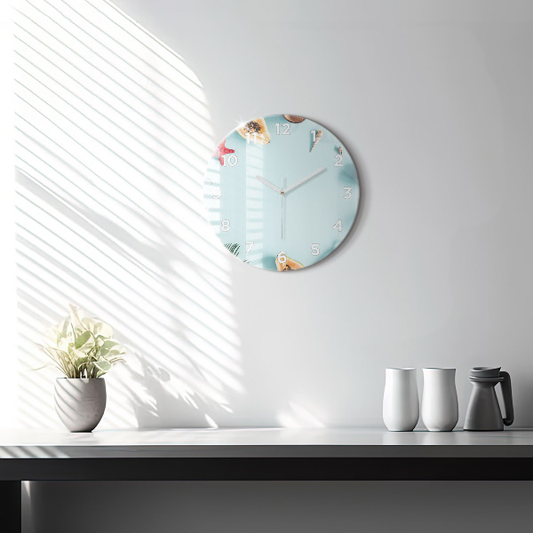 Reloj de pared redondo Composición de verano